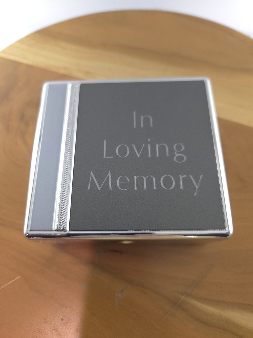 Things Remembered Memorial Keepsake Box - Gray and Silver "In Loving Memory"
